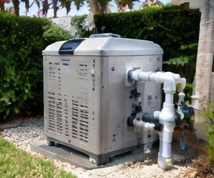 Pool heat pump at a South Florida home