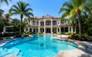 Pool heat pump installed beside a South Florida home — Pool Heaters in Ocean Ridge