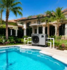 Pool Heater Maintenance equipment at a Palm Beach County home