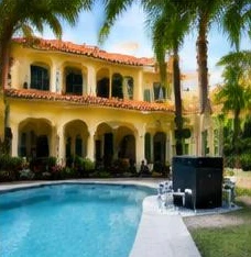 Pool heat pump installed beside a South Florida home — Pool heaters in Boynton Beach
