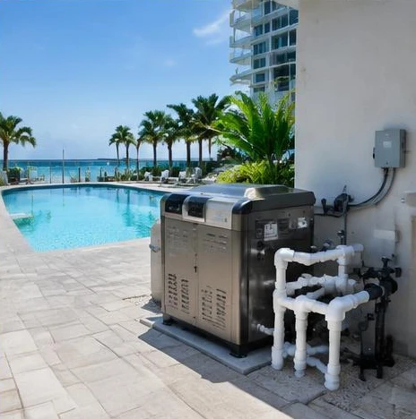 Pool heat pump at a South Florida home